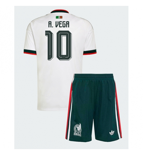 Mexiko Alexis Vega #10 Auswärtstrikot Kinder WM 2026 Fußball trikotsatz 2 Mexiko Alexis Vega #10 Auswärtstrikot Kinder WM 2026 Fußball trikotsatz 2