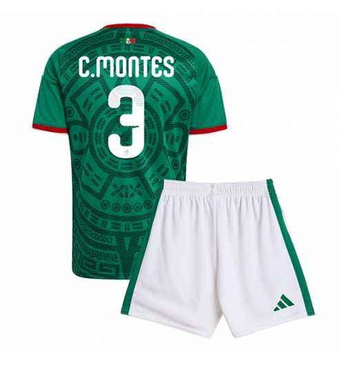 Mexiko Cesar Montes #3 Heimtrikot Kinder WM 2026 Fußball trikotsatz 2 Mexiko Cesar Montes #3 Heimtrikot Kinder WM 2026 Fußball trikotsatz 2