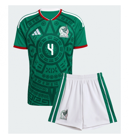 Mexiko Edson Alvarez #4 Heimtrikot Kinder WM 2026 Fußball trikotsatz 3 Mexiko Edson Alvarez #4 Heimtrikot Kinder WM 2026 Fußball trikotsatz 3
