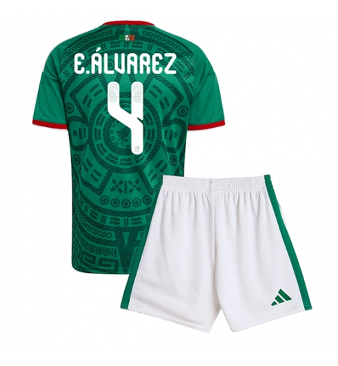 Mexiko Edson Alvarez #4 Heimtrikot Kinder WM 2026 Fußball trikotsatz 2 Mexiko Edson Alvarez #4 Heimtrikot Kinder WM 2026 Fußball trikotsatz 2