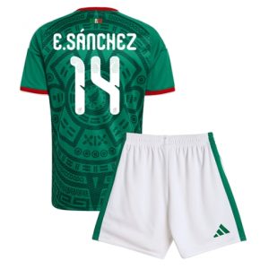 Mexiko Erick Sanchez #14 Heimtrikot Kinder WM 2026 Fußball trikotsatz