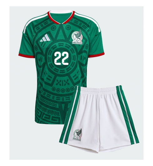 Mexiko Hirving Lozano #22 Heimtrikot Kinder WM 2026 Fußball trikotsatz 3 Mexiko Hirving Lozano #22 Heimtrikot Kinder WM 2026 Fußball trikotsatz 3