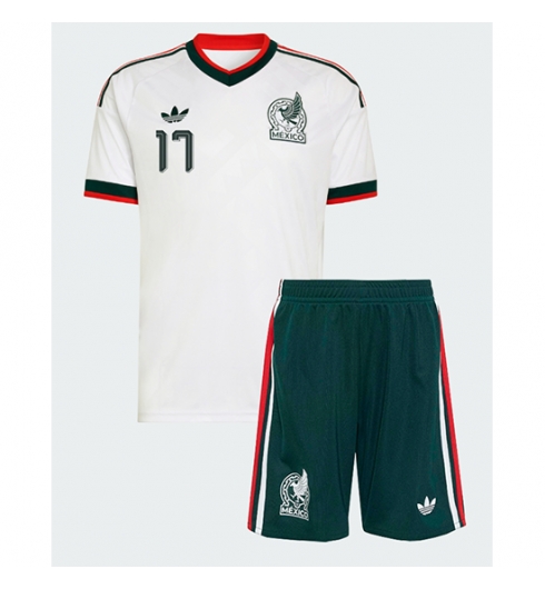 Mexiko Orbelin Pineda #17 Auswärtstrikot Kinder WM 2026 Fußball trikotsatz 3 Mexiko Orbelin Pineda #17 Auswärtstrikot Kinder WM 2026 Fußball trikotsatz 3