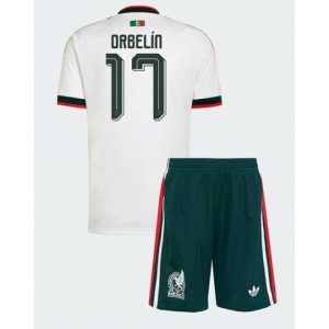 Mexiko Orbelin Pineda #17 Auswärtstrikot Kinder WM 2026 Fußball trikotsatz