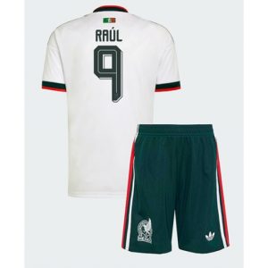 Mexiko Raul Jimenez #9 Auswärtstrikot Kinder WM 2026 Fußball trikotsatz