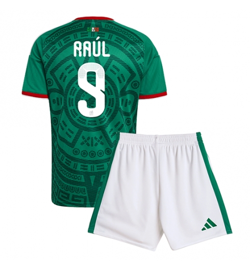 Mexiko Raul Jimenez #9 Heimtrikot Kinder WM 2026 Fußball trikotsatz 2 Mexiko Raul Jimenez #9 Heimtrikot Kinder WM 2026 Fußball trikotsatz 2