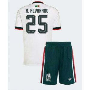 Mexiko Roberto Alvarado #25 Auswärtstrikot Kinder WM 2026 Fußball trikotsatz