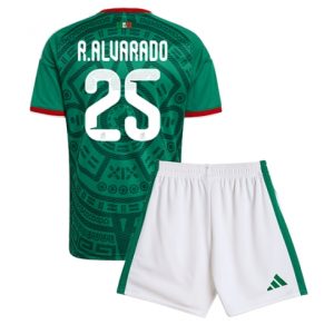 Mexiko Roberto Alvarado #25 Heimtrikot Kinder WM 2026 Fußball trikotsatz