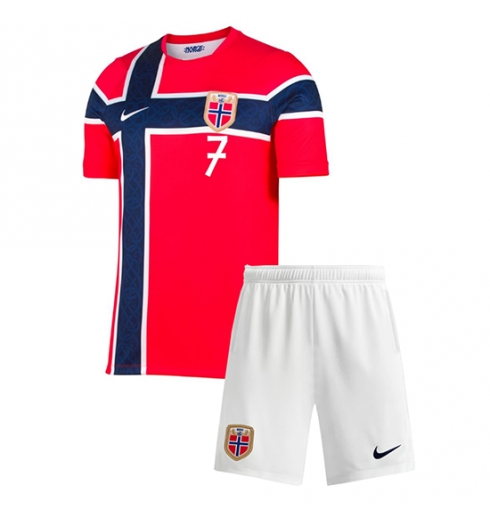 Norwegen Alexander Sorloth #7 Heimtrikot Kinder WM 2026 Fußball trikotsatz 3 Norwegen Alexander Sorloth #7 Heimtrikot Kinder WM 2026 Fußball trikotsatz 3