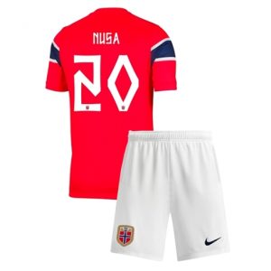 Norwegen Antonio Nusa #20 Heimtrikot Kinder WM 2026 Fußball trikotsatz