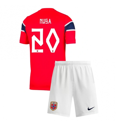 Norwegen Antonio Nusa #20 Heimtrikot Kinder WM 2026 Fußball trikotsatz 2 Norwegen Antonio Nusa #20 Heimtrikot Kinder WM 2026 Fußball trikotsatz 2