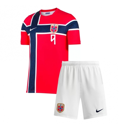 Norwegen Erling Haaland #9 Heimtrikot Kinder WM 2026 Fußball trikotsatz 3 Norwegen Erling Haaland #9 Heimtrikot Kinder WM 2026 Fußball trikotsatz 3