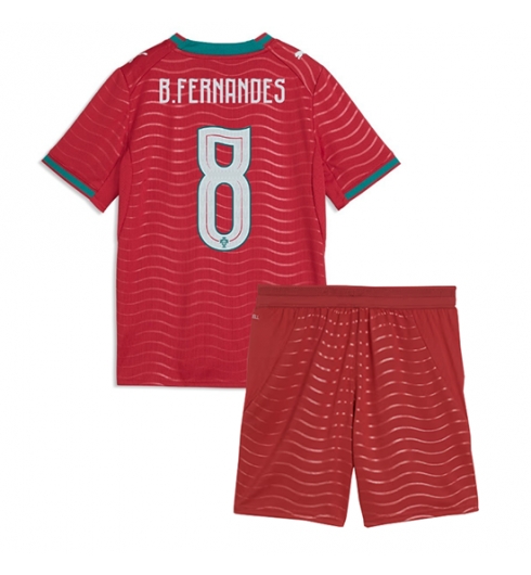 Portugal Bruno Fernandes #8 Heimtrikot Kinder WM 2026 Fußball trikotsatz 2 Portugal Bruno Fernandes #8 Heimtrikot Kinder WM 2026 Fußball trikotsatz 2