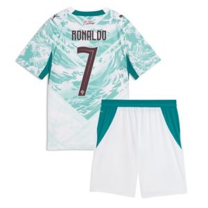Portugal Cristiano Ronaldo #7 Auswärtstrikot Kinder WM 2026 Fußball trikotsatz