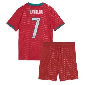 Portugal Cristiano Ronaldo #7 Heimtrikot Kinder WM 2026 Fußball trikotsatz