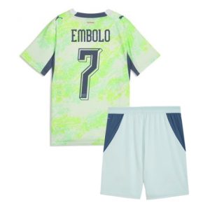 Schweiz Breel Embolo #7 Auswärtstrikot Kinder WM 2026 Fußball trikotsatz