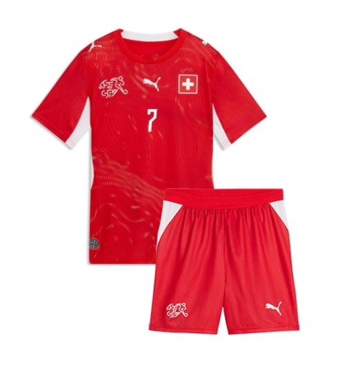 Schweiz Breel Embolo #7 Heimtrikot Kinder WM 2026 Fußball trikotsatz 3 Schweiz Breel Embolo #7 Heimtrikot Kinder WM 2026 Fußball trikotsatz 3