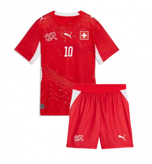 Schweiz Granit Xhaka #10 Heimtrikot Kinder WM 2026 Fußball trikotsatz 3 Schweiz Granit Xhaka #10 Heimtrikot Kinder WM 2026 Fußball trikotsatz 3