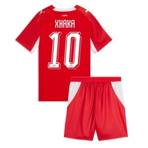 Schweiz Granit Xhaka #10 Heimtrikot Kinder WM 2026 Fußball trikotsatz