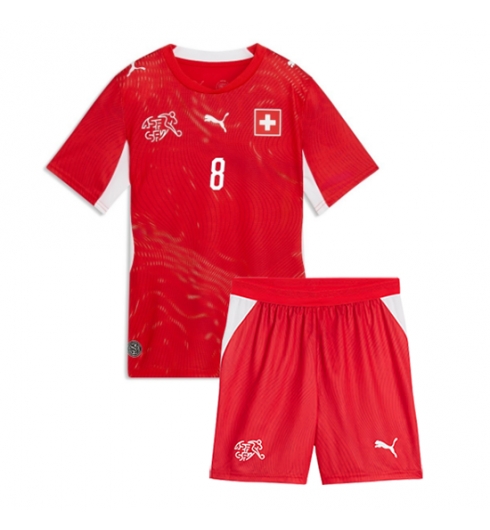 Schweiz Remo Freuler #8 Heimtrikot Kinder WM 2026 Fußball trikotsatz 3 Schweiz Remo Freuler #8 Heimtrikot Kinder WM 2026 Fußball trikotsatz 3
