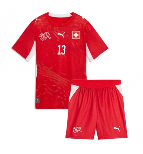 Schweiz Ricardo Rodriguez #13 Heimtrikot Kinder WM 2026 Fußball trikotsatz 3 Schweiz Ricardo Rodriguez #13 Heimtrikot Kinder WM 2026 Fußball trikotsatz 3