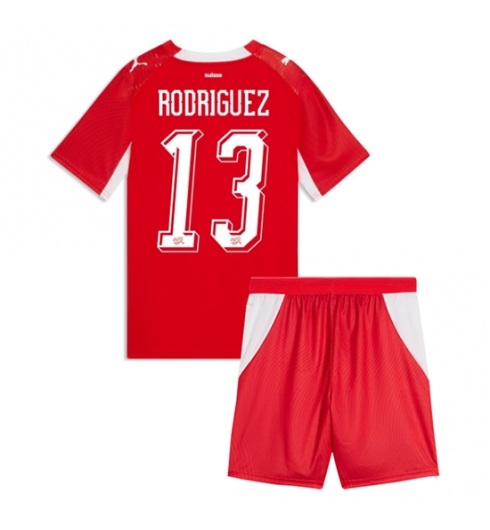 Schweiz Ricardo Rodriguez #13 Heimtrikot Kinder WM 2026 Fußball trikotsatz 2 Schweiz Ricardo Rodriguez #13 Heimtrikot Kinder WM 2026 Fußball trikotsatz 2