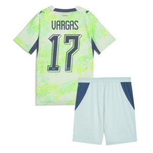 Schweiz Ruben Vargas #17 Auswärtstrikot Kinder WM 2026 Fußball trikotsatz