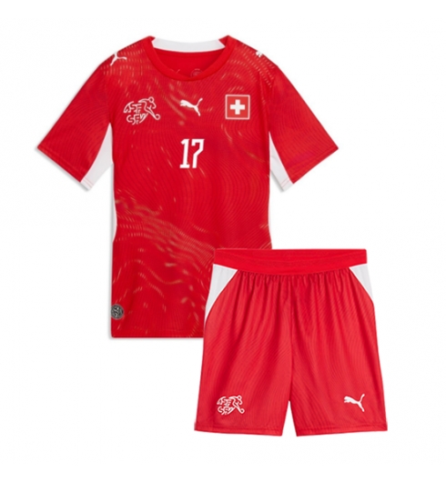 Schweiz Ruben Vargas #17 Heimtrikot Kinder WM 2026 Fußball trikotsatz 3 Schweiz Ruben Vargas #17 Heimtrikot Kinder WM 2026 Fußball trikotsatz 3