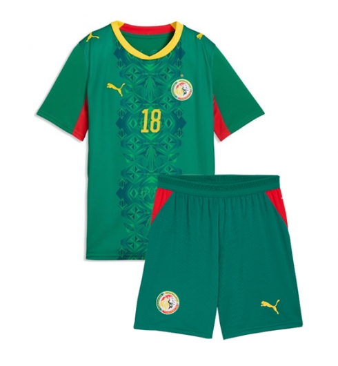Senegal Ismaila Sarr #18 Auswärtstrikot Kinder WM 2026 Fußball trikotsatz 3 Senegal Ismaila Sarr #18 Auswärtstrikot Kinder WM 2026 Fußball trikotsatz 3