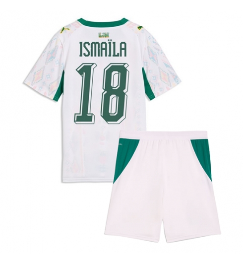 Senegal Ismaila Sarr #18 Heimtrikot Kinder WM 2026 Fußball trikotsatz 2 Senegal Ismaila Sarr #18 Heimtrikot Kinder WM 2026 Fußball trikotsatz 2