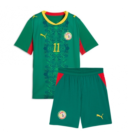 Senegal Nicolas Jackson #11 Auswärtstrikot Kinder WM 2026 Fußball trikotsatz 3 Senegal Nicolas Jackson #11 Auswärtstrikot Kinder WM 2026 Fußball trikotsatz 3