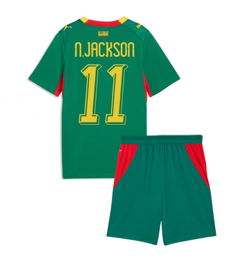 Senegal Nicolas Jackson #11 Auswärtstrikot Kinder WM 2026 Fußball trikotsatz 2 Senegal Nicolas Jackson #11 Auswärtstrikot Kinder WM 2026 Fußball trikotsatz 2