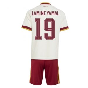 Spanien Lamine Yamal #19 Auswärtstrikot Kinder WM 2026 Fußball trikotsatz