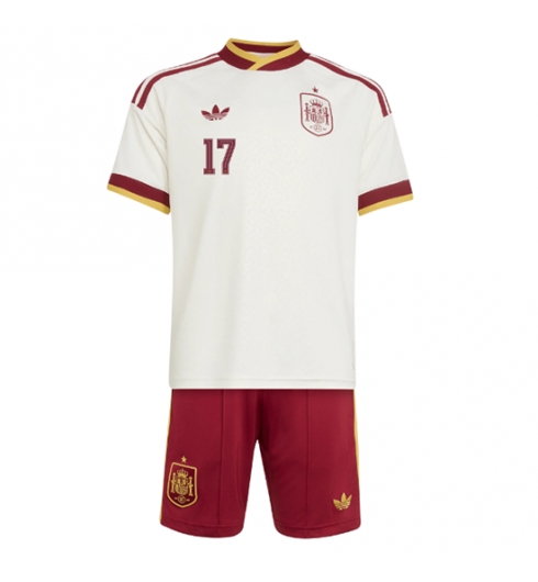 Spanien Nico Williams #17 Auswärtstrikot Kinder WM 2026 Fußball trikotsatz 3 Spanien Nico Williams #17 Auswärtstrikot Kinder WM 2026 Fußball trikotsatz 3