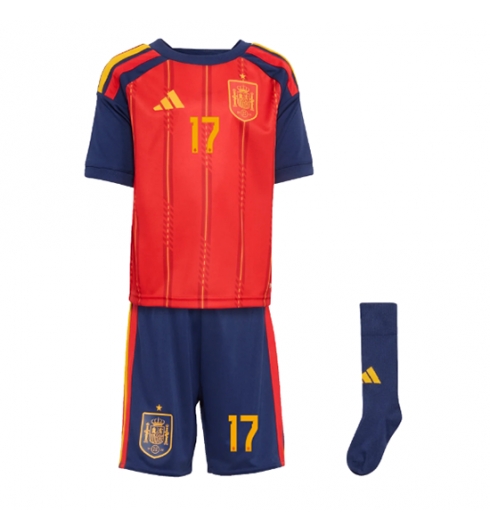 Spanien Nico Williams #17 Heimtrikot Kinder WM 2026 Fußball trikotsatz 3 Spanien Nico Williams #17 Heimtrikot Kinder WM 2026 Fußball trikotsatz 3