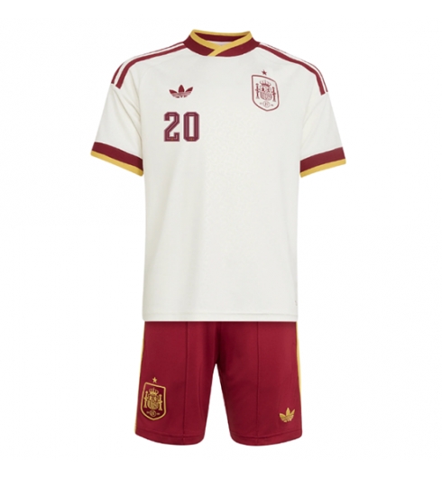 Spanien Pedri Gonzalez #20 Auswärtstrikot Kinder WM 2026 Fußball trikotsatz 3 Spanien Pedri Gonzalez #20 Auswärtstrikot Kinder WM 2026 Fußball trikotsatz 3