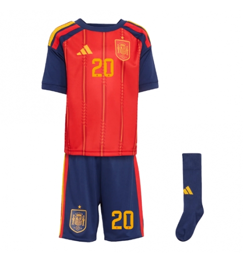 Spanien Pedri Gonzalez #20 Heimtrikot Kinder WM 2026 Fußball trikotsatz 3 Spanien Pedri Gonzalez #20 Heimtrikot Kinder WM 2026 Fußball trikotsatz 3