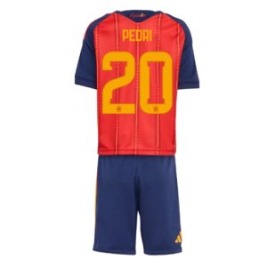Spanien Pedri Gonzalez #20 Heimtrikot Kinder WM 2026 Fußball trikotsatz