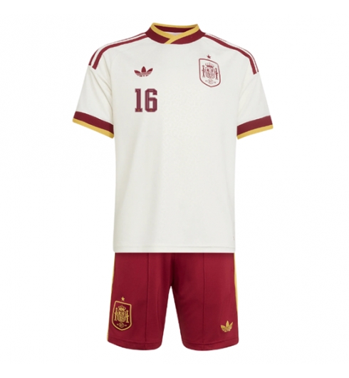 Spanien Rodri Hernandez #16 Auswärtstrikot Kinder WM 2026 Fußball trikotsatz 3 Spanien Rodri Hernandez #16 Auswärtstrikot Kinder WM 2026 Fußball trikotsatz 3