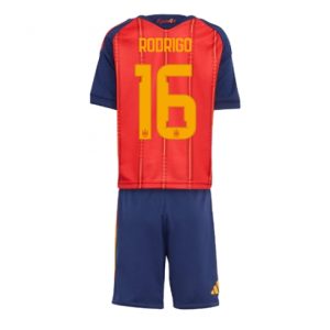Spanien Rodri Hernandez #16 Heimtrikot Kinder WM 2026 Fußball trikotsatz