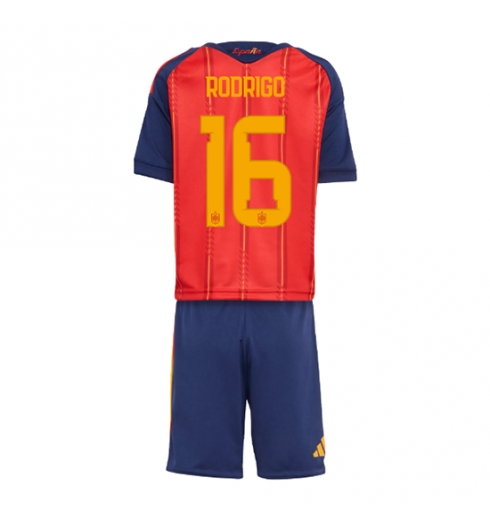 Spanien Rodri Hernandez #16 Heimtrikot Kinder WM 2026 Fußball trikotsatz 2 Spanien Rodri Hernandez #16 Heimtrikot Kinder WM 2026 Fußball trikotsatz 2