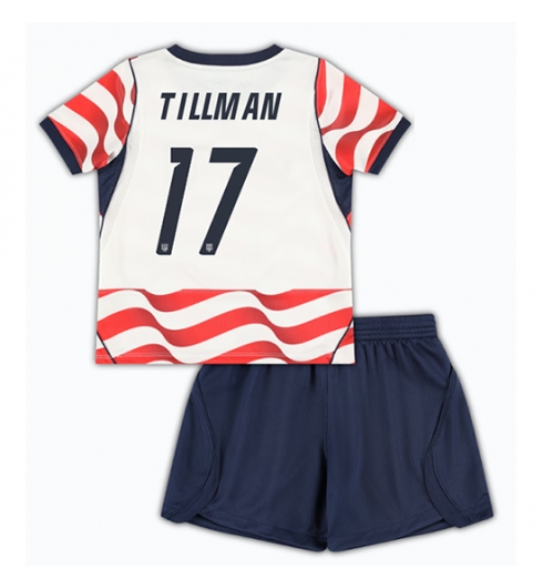 Vereinigte Staaten Malik Tillman #17 Heimtrikot Kinder WM 2026 Fußball Trikot Outlet